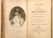 Frontispiece to Mary Robinson's Memoirs (1801)