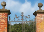 The fully restored Walled Garden gates